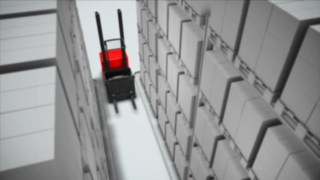 Sistem asistencije za bezbednost u prolazima kompanije Linde Material Handling tokom primene. Sistem asistencije za bezbednost u prolazima kompanije Linde Material Handling tokom primene.